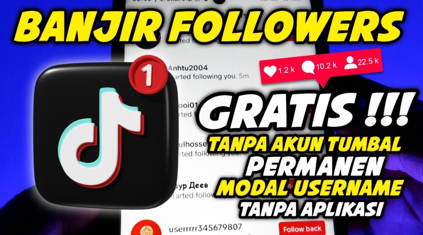 Cara Menambah Followers Tiktok Gratis Permanen 2024